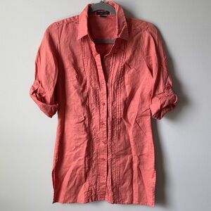 Women’s ecologie Coral Button-Up Tunic with Eyelet Detail